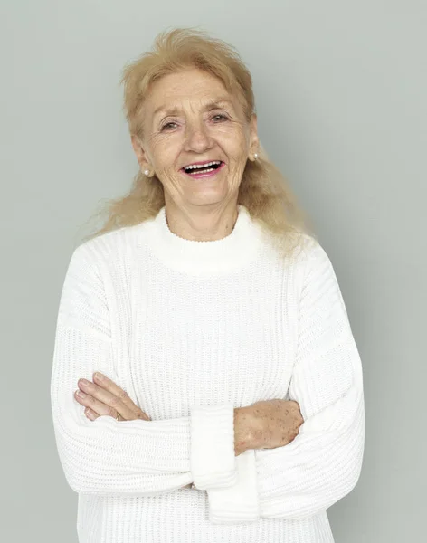 Senior Woman smiling — Stock Photo, Image