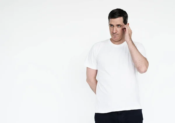 Mann i hvit skjorte – stockfoto