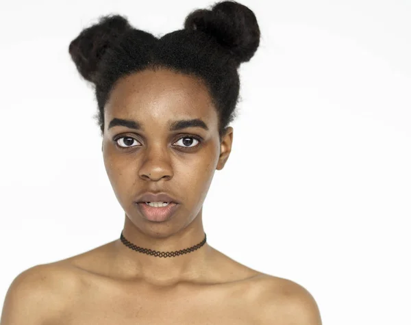 Afrikai fiatal nő arca — Stock Fotó
