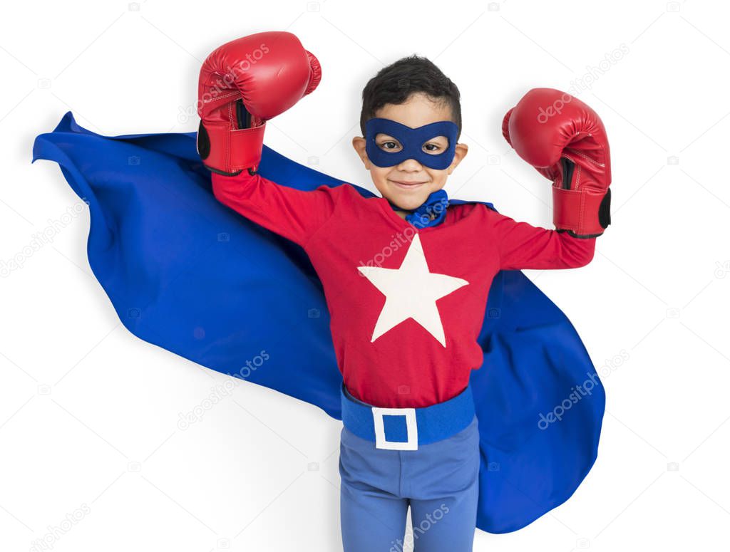boy wearing boxing gloves 