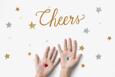 insan eli ile kutlama konfeti