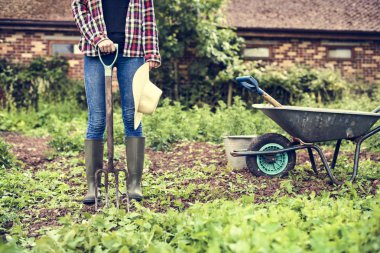 Çiftçi Bahçe yetiştirerek