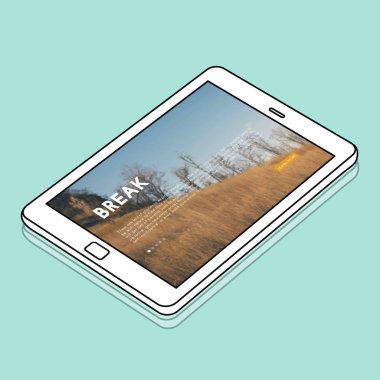 Dijital tablet doğa kavramı ile