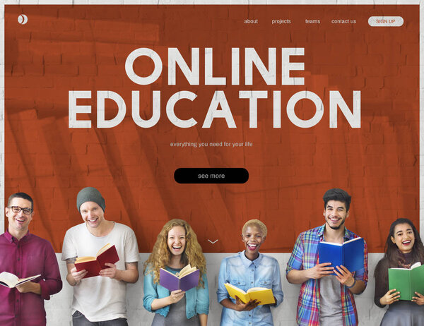 многорасовые люди с книгами
. 