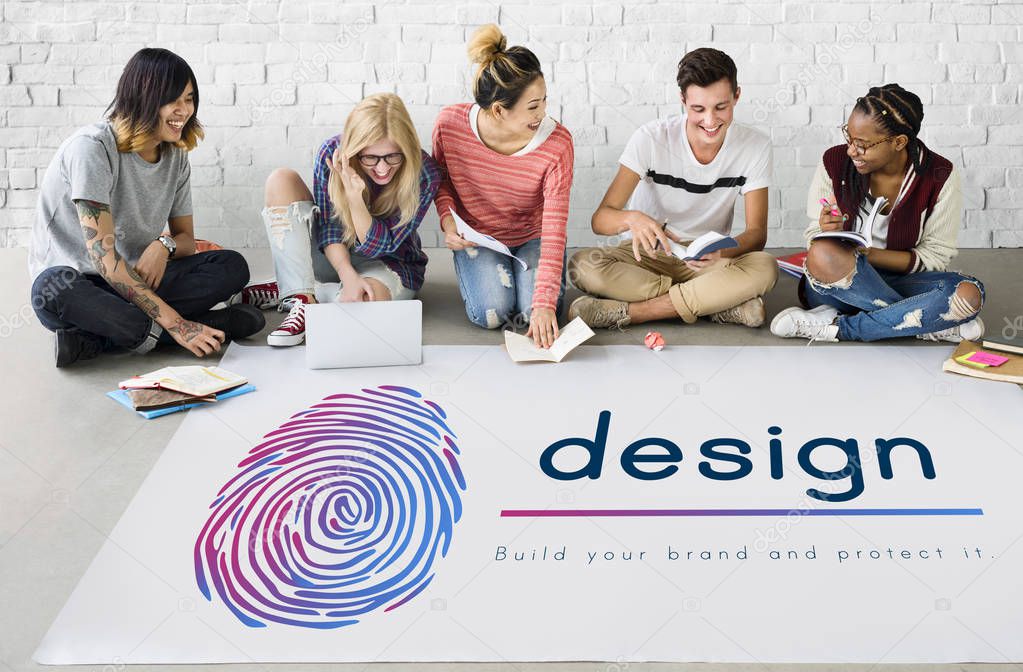 Students working on the project, Design Concept
