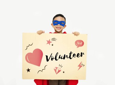 Çocuk holding afiş