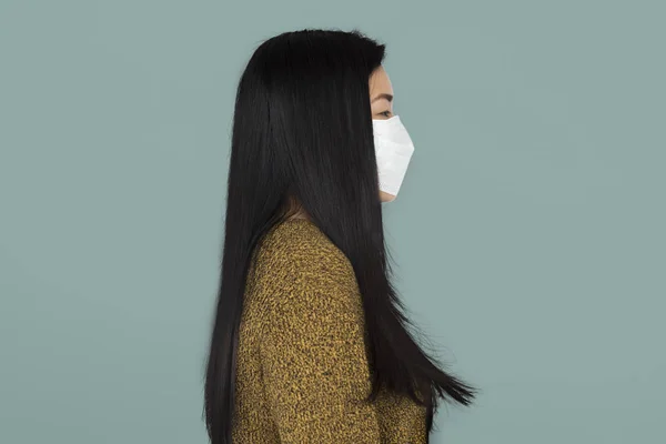 Mujer con máscara médica —  Fotos de Stock