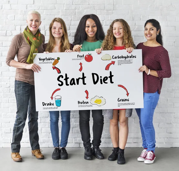 People holding banner — Stock Photo, Image