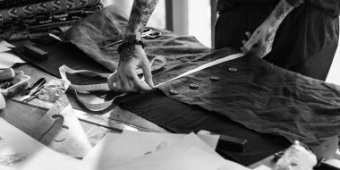 Ölçü birimi ile yaratıcı tasarımcı rulo