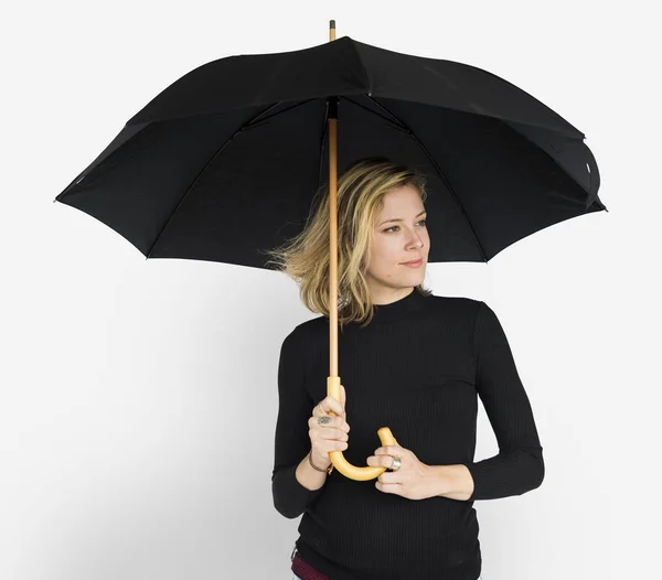 Woman Holding Umbrella — Stock Photo, Image