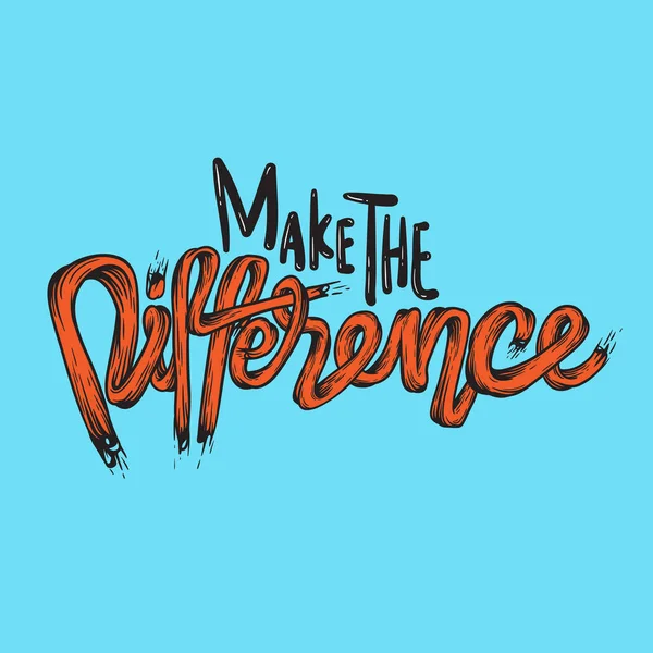 Make the difference sign — Stock Vector