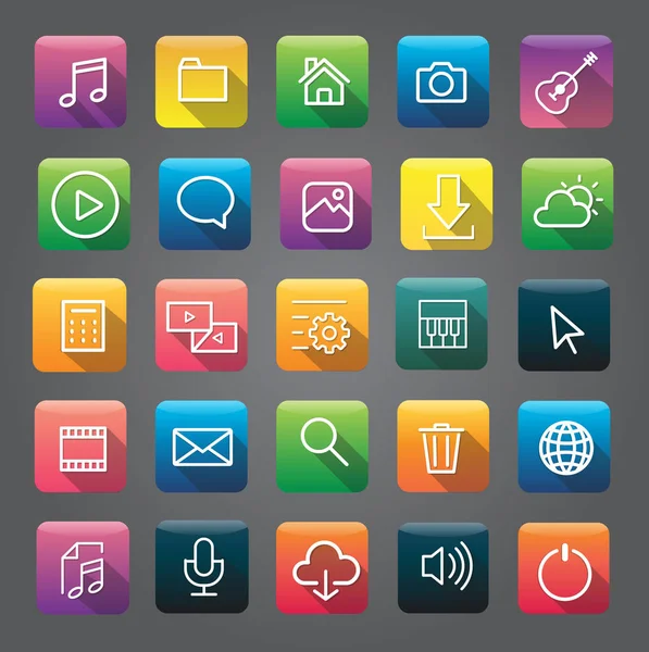 Icônes d'application mobile — Image vectorielle