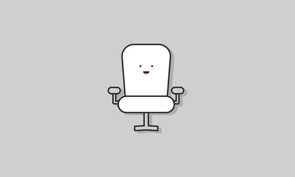 灰色の背景のオフィスの椅子 — ストックベクタ