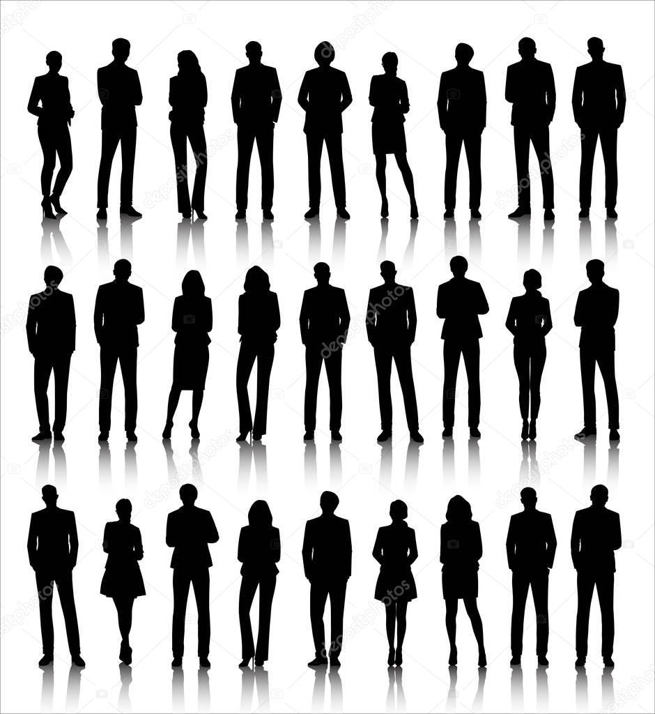 graphic people silhouettes