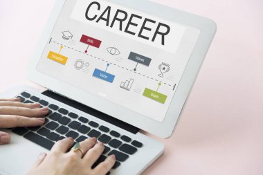 Dizüstü bilgisayarda çalışan kadın