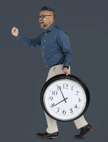 Caucásico hombre corriendo con el reloj —  Fotos de Stock
