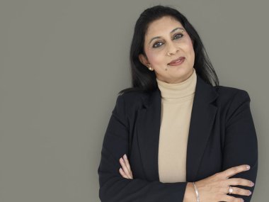 Kendine güvenen Hint iş kadını