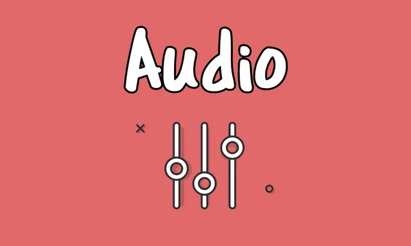 Šablona s konceptem Audio — Stock fotografie