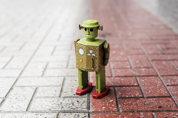 Retro plechové robot hračka — Stock fotografie