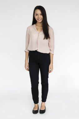 neşeli beyaz kadın 