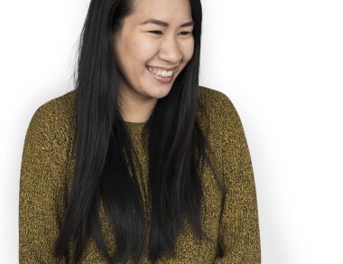 gülümseyen Asyalı kadın