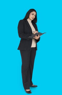 not defterinde yazılı iş kadını