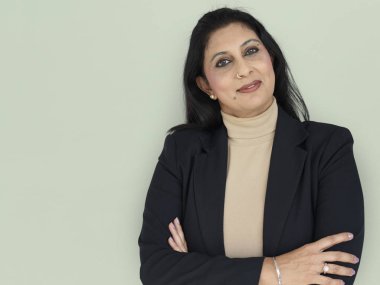 Kendine güvenen Hint iş kadını