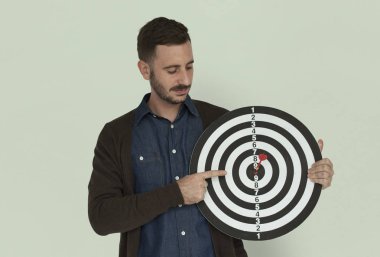Beyaz adam Dart tahtası holding