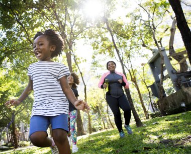 Park 'taki mutlu aile