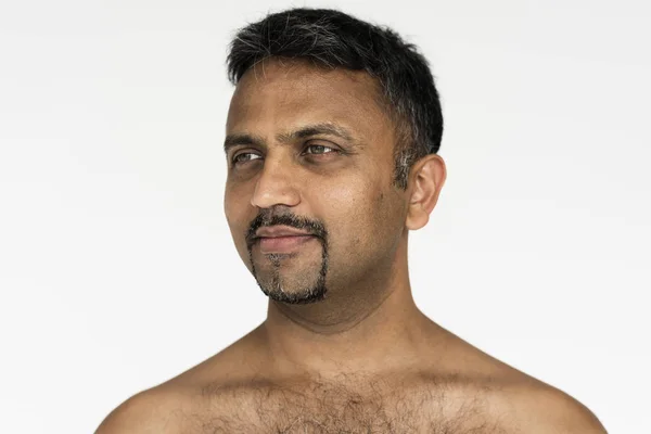 Gesicht eines indischen Mannes — Stockfoto