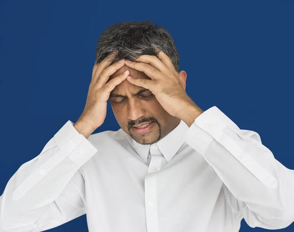 Homem indiano estressado — Fotografia de Stock