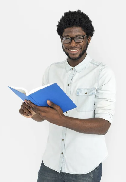 African man Holding Book — Stock Photo, Image