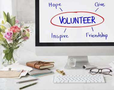 güzel çalışma alanı tablosu ile bilgisayar