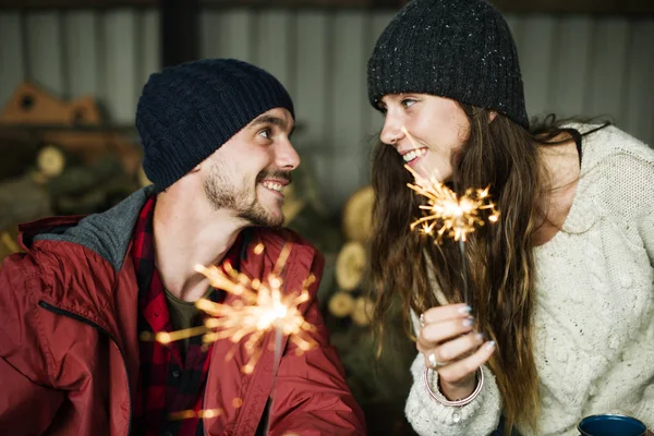 Par umgås med varandra. — Stockfoto