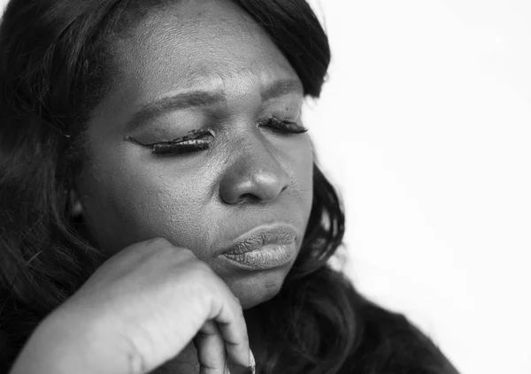 Sad African woman — Stock Photo, Image