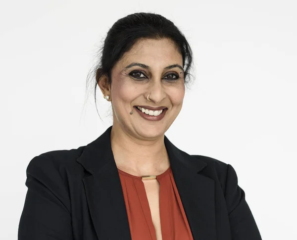 Sorrindo mulher de negócios indiana — Fotografia de Stock