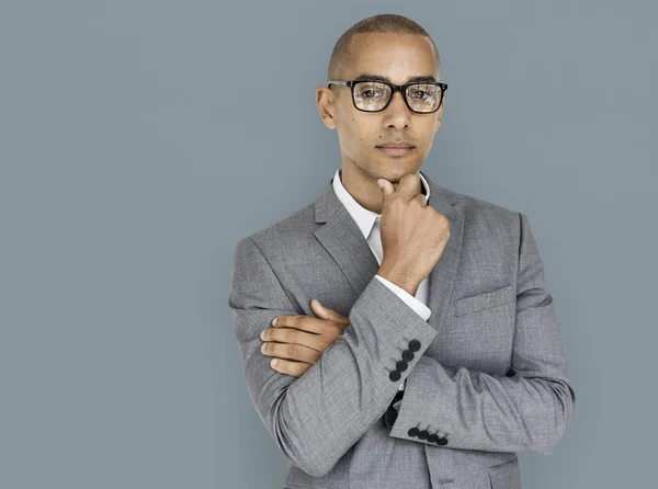 Confident businessman in eyeglasses — Stock Photo, Image