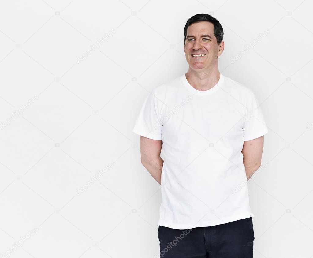 man in white shirt