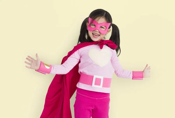 Chica en traje de superhéroe — Foto de Stock