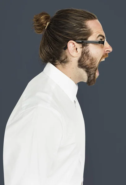 Retrato do homem gritando . — Fotografia de Stock