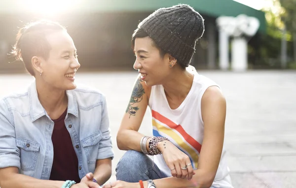 Happy Lesbian Couple — Stock Photo, Image