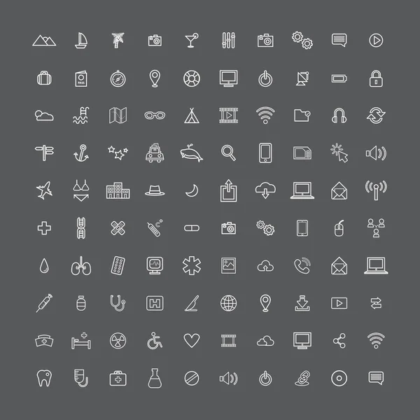 Icons of mobile applications — Stock Vector