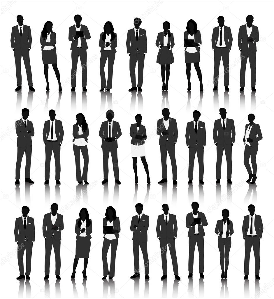 graphic people silhouettes