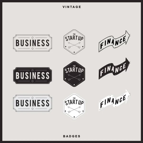 Emblemas do logotipo com carimbos de etiqueta —  Vetores de Stock