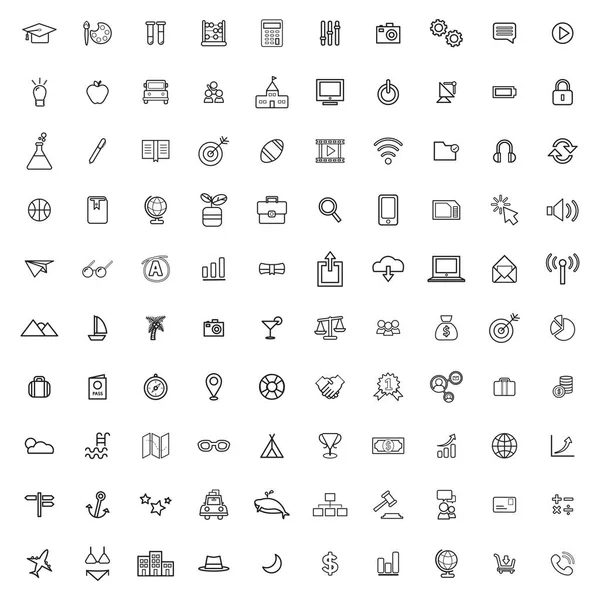Computer pictogrammen en emblemen — Stockvector