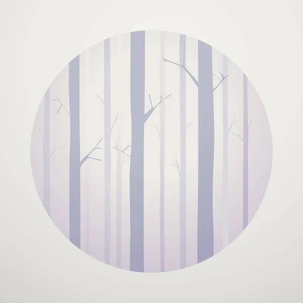 Beautiful forest in circle — Stock Illustration Beautiful forest in circle Stock Vector