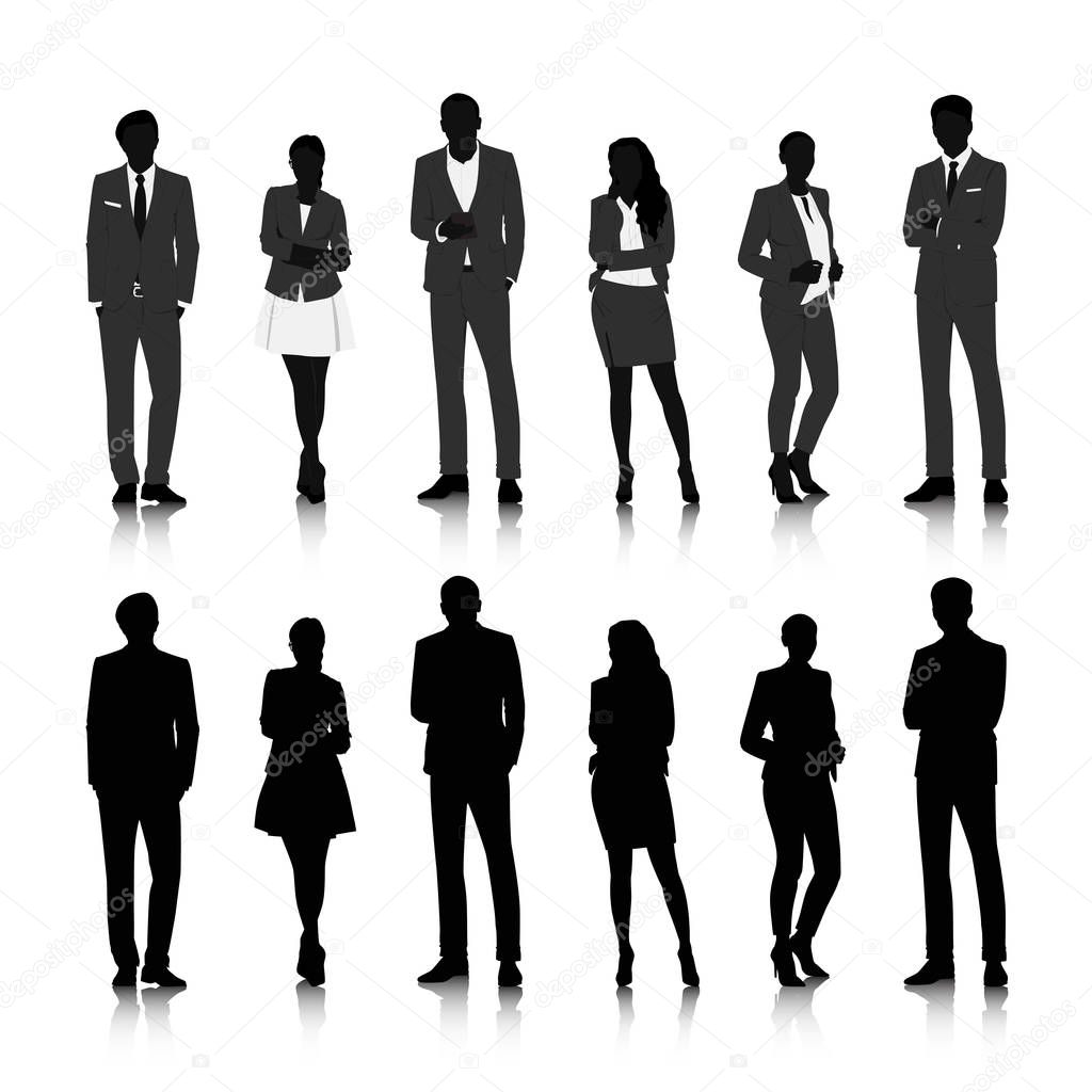 business people silhouettes 