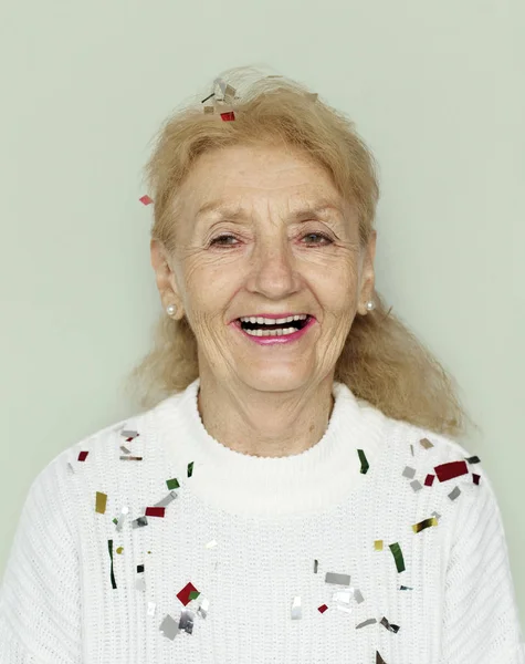 Mulher sênior sorrindo — Fotografia de Stock