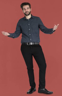 yakışıklı işadamı el hareketi