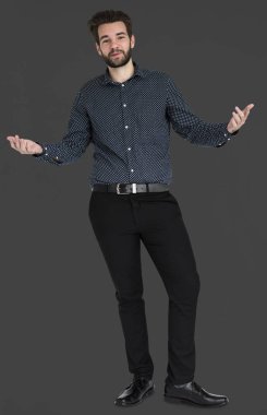 yakışıklı işadamı el hareketi